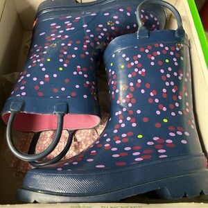 Lilly Pulitzer Kids Swellie Pull On Rain Boots Navy New In Box